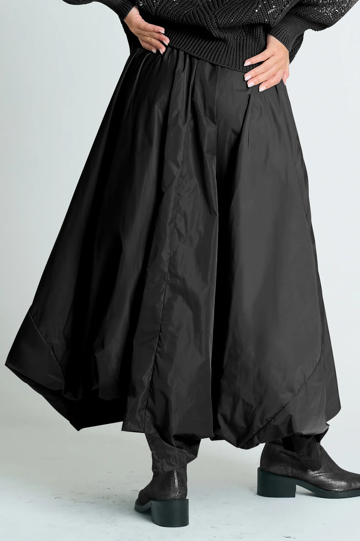 Planet Nylon Architectural Skirt - Black