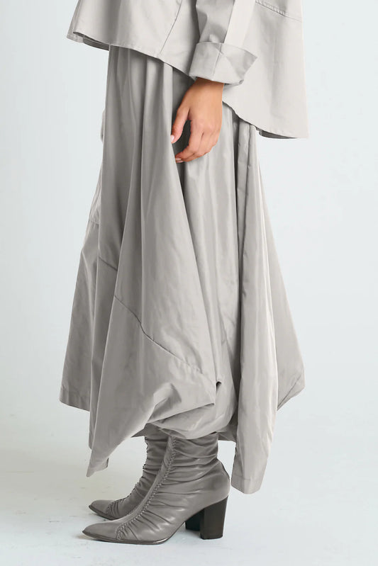 Planet Nylon Architectural Skirt - Titanium