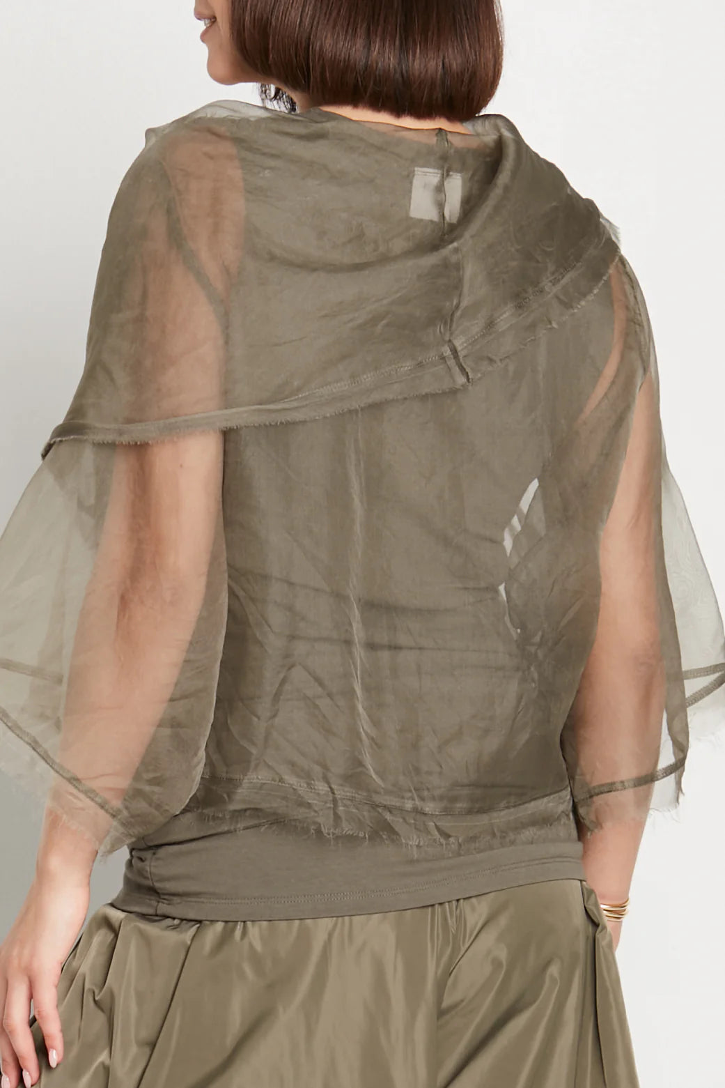 Planet Jackie O Organza Top - Loden