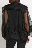 Planet Organza Chic Top - Black