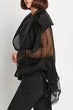 Planet Organza Chic Top - Black