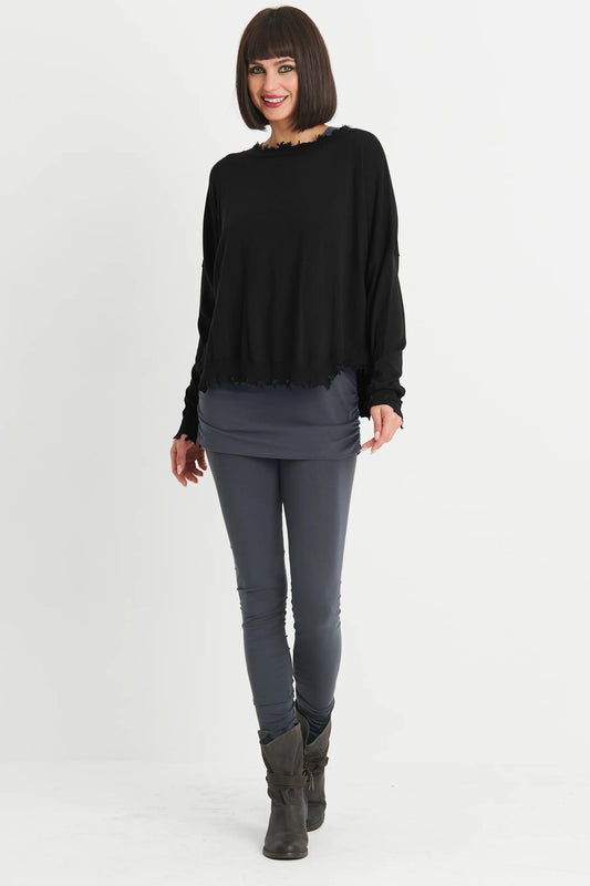 Planet Shabby Chic Sweater -Black