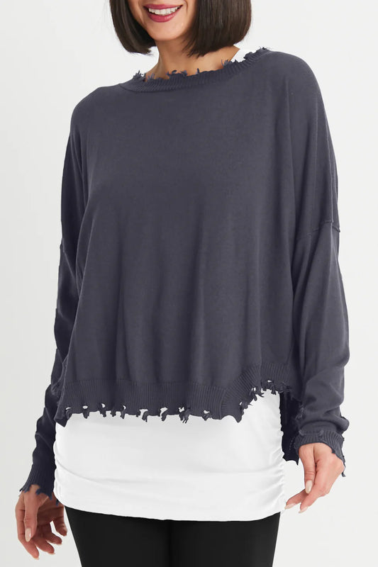 Planet Shabby Chic Sweater - Grey