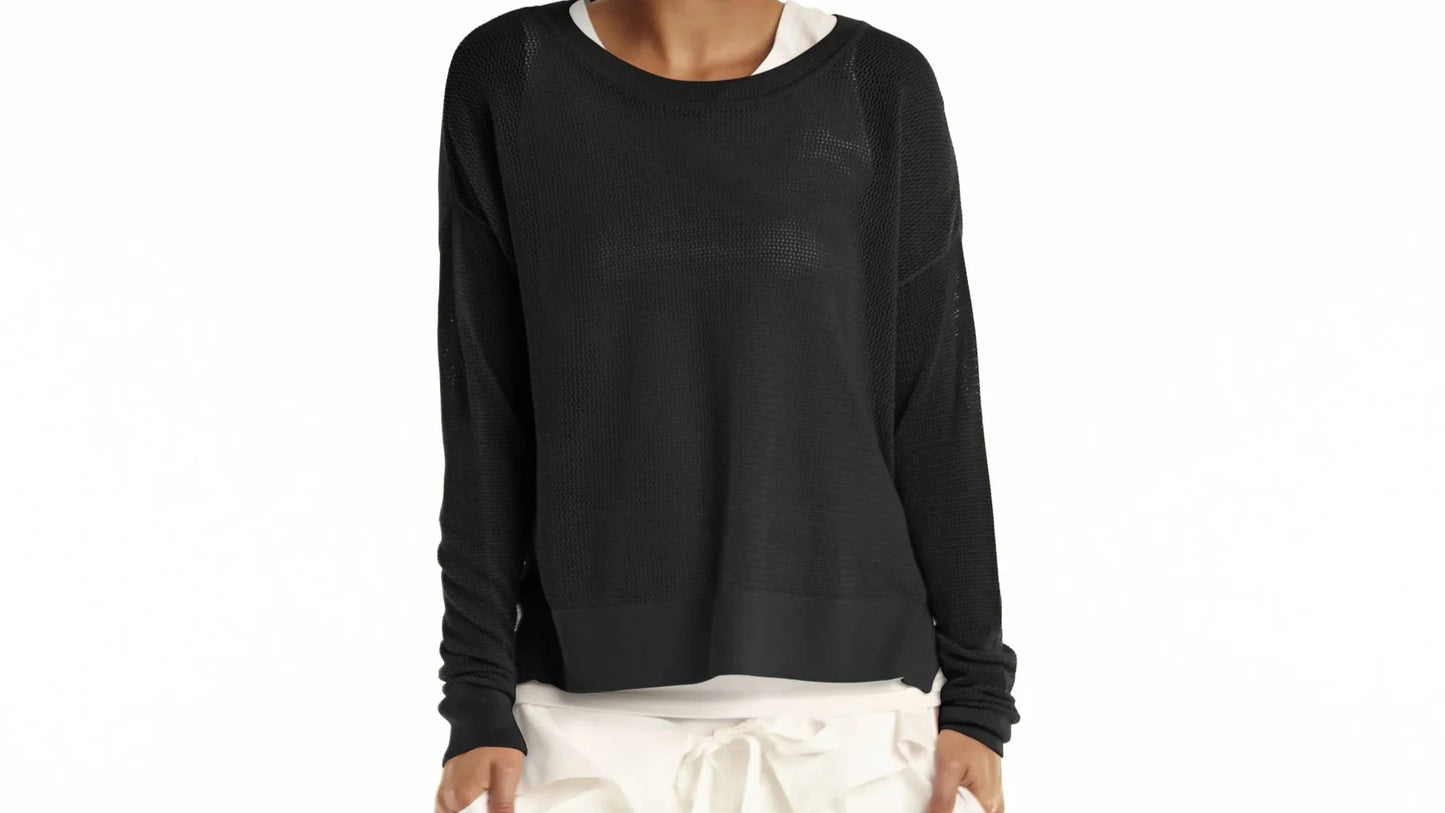 Planet Mini Seed Stich Sweater - Black
