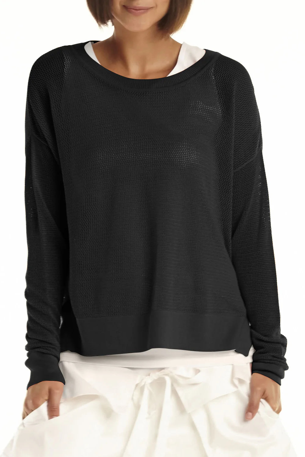 Planet Mini Seed Stich Sweater - Black