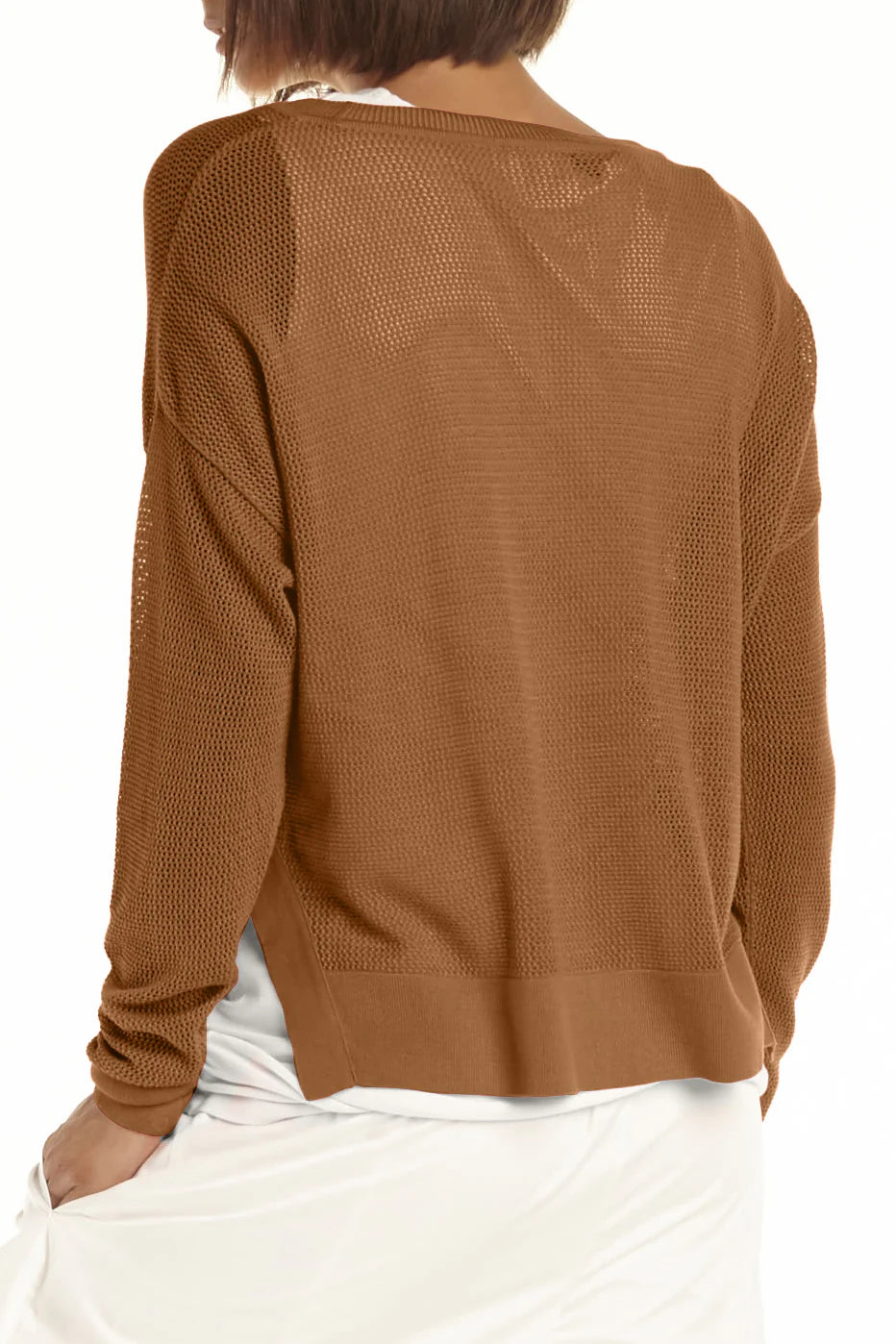 Planet Mini Seed Stich Sweater - Chestnut