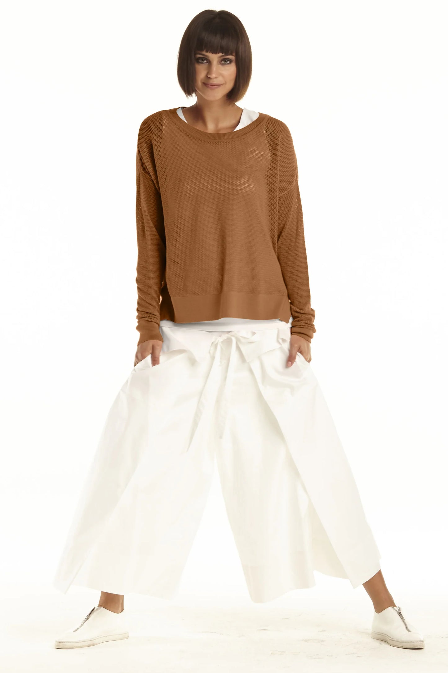 Planet Mini Seed Stich Sweater - Chestnut