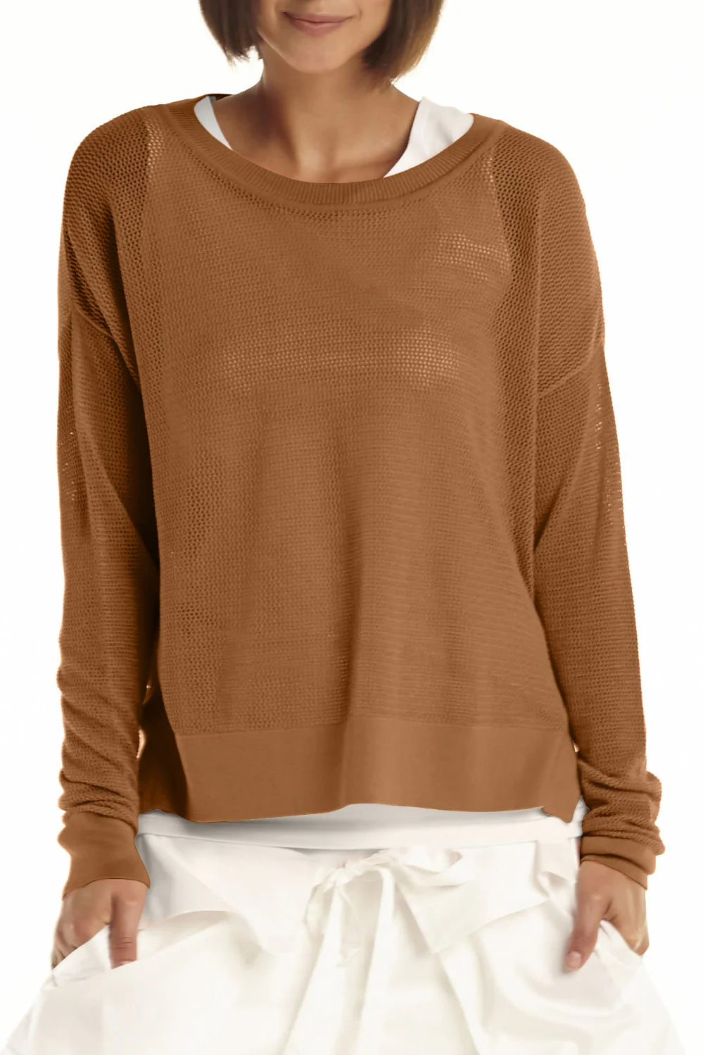 Planet Mini Seed Stich Sweater - Chestnut