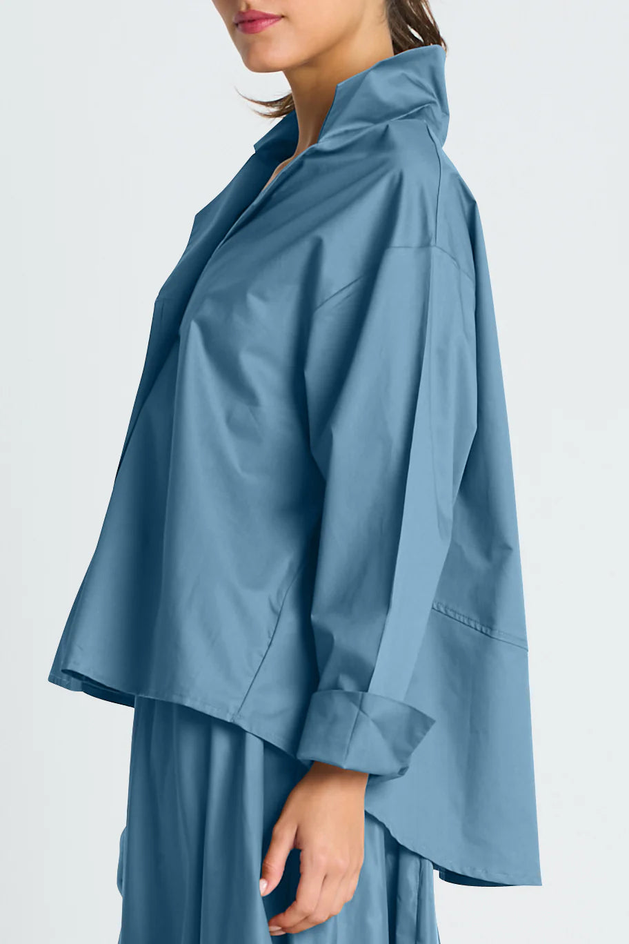 Planet Cotton Mini Man Shirt - Stealy Blue