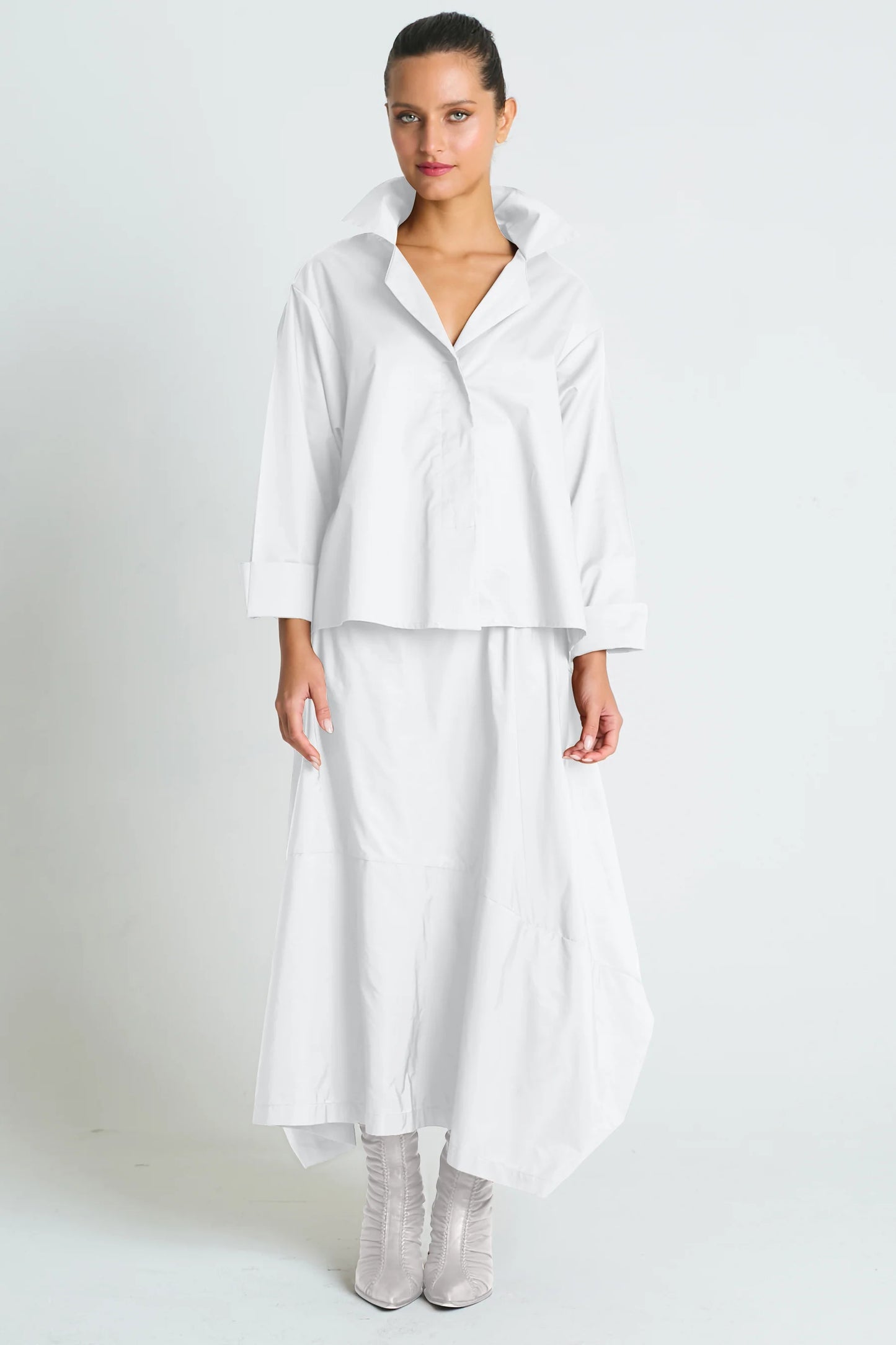 Planet Cotton Mini Man Shirt - White