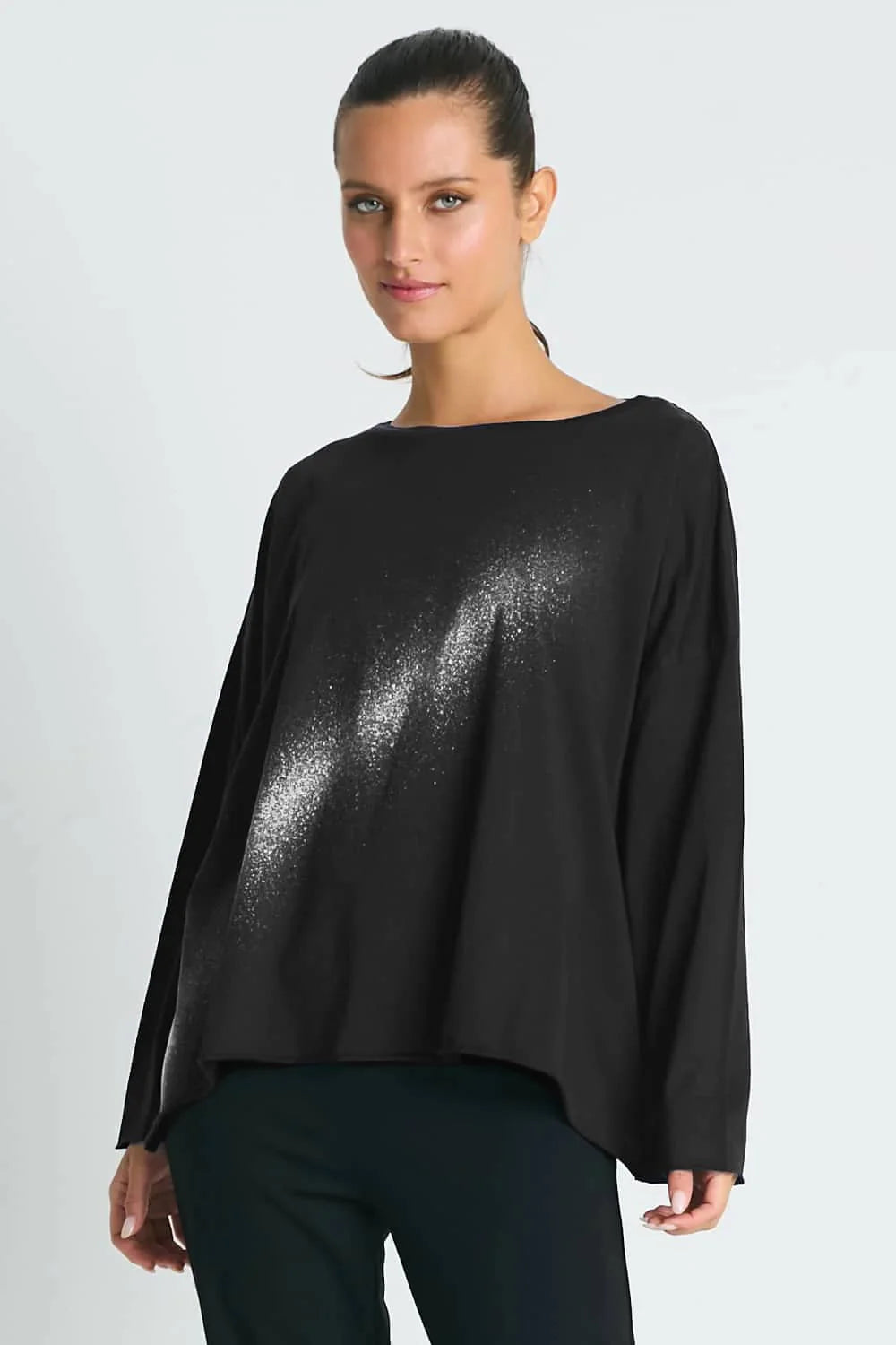 Planet Bleached Boxy Tee - Black