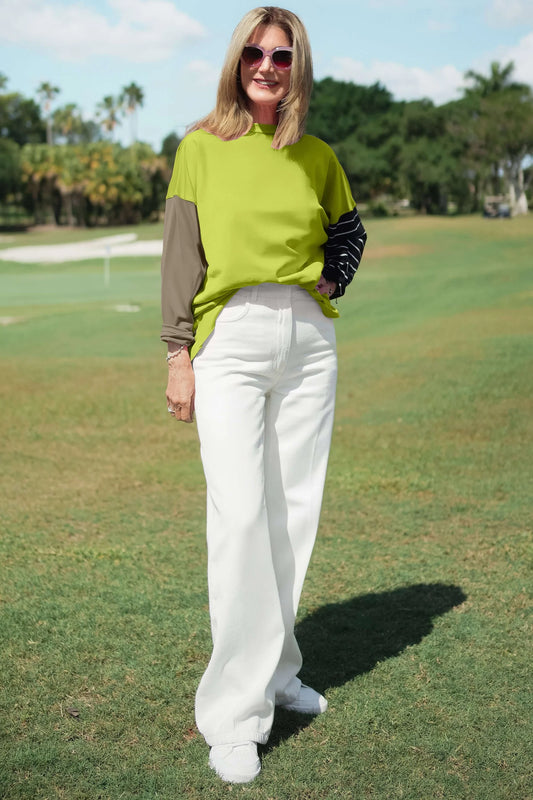 Planet Mixed Up Boxy Tee - Guacamole/Loden