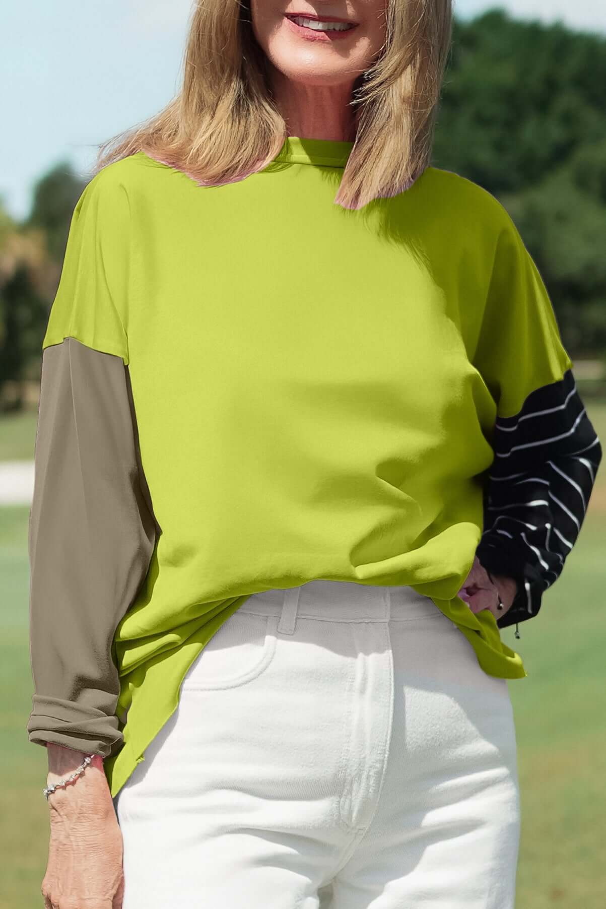 Planet Mixed Up Boxy Tee - Guacamole/Loden