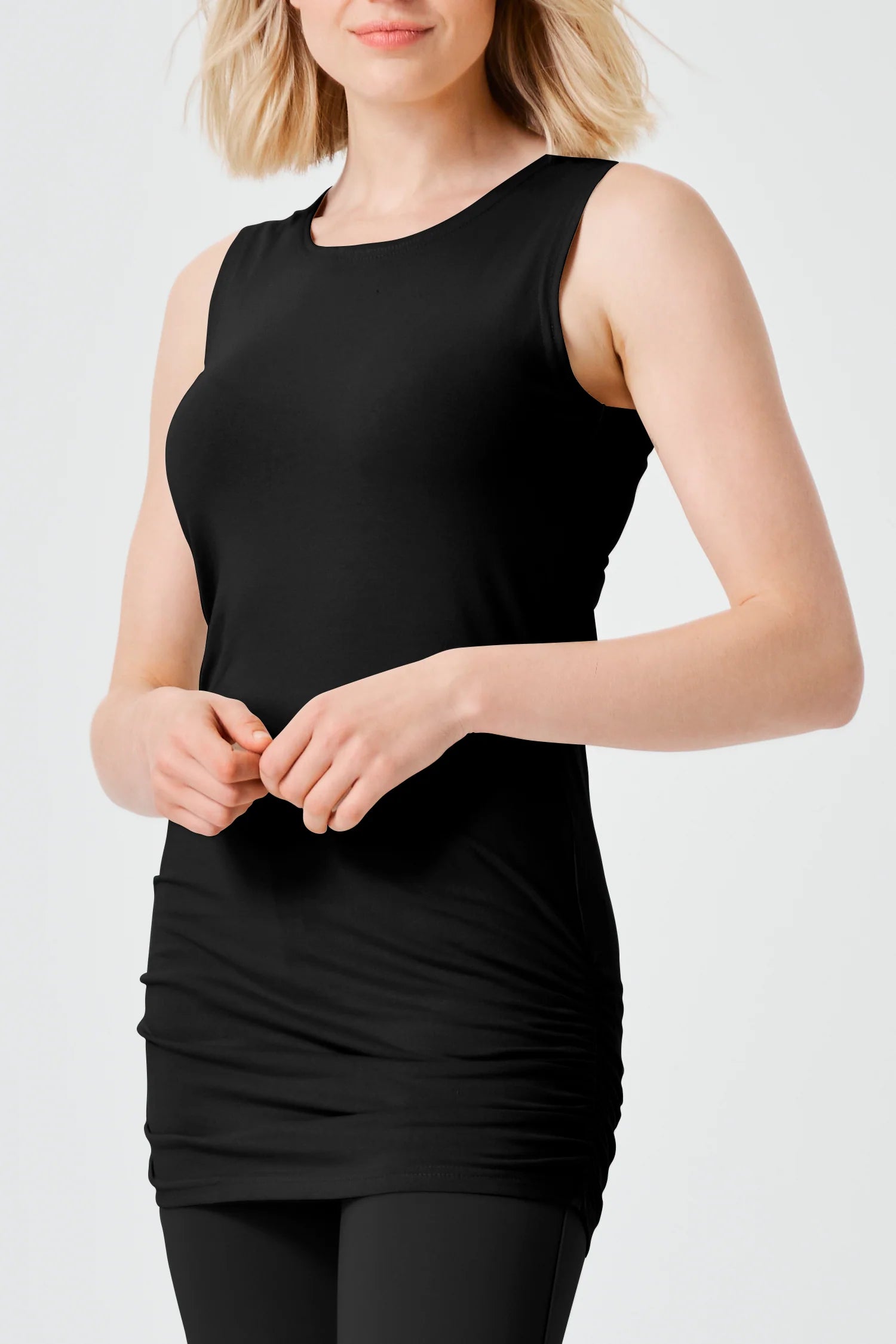 Planet Cotton Lycra Ruche Tank Top