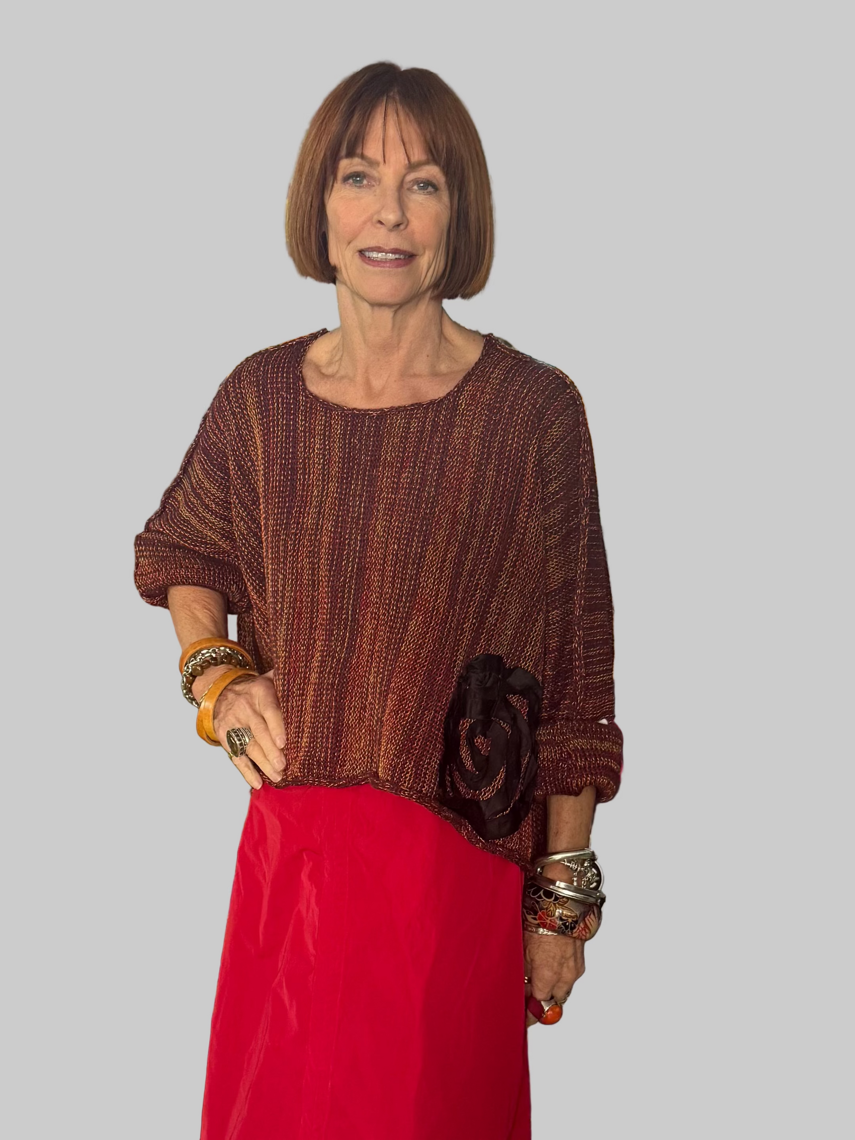 Paper Temples Astoria Sweater - Sangria