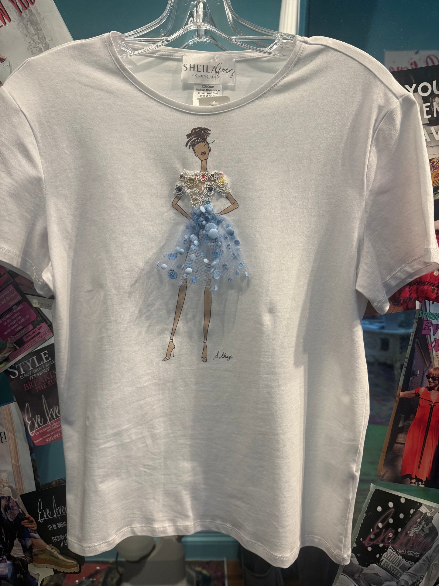 Sheila Gray Fasion Tee - Tulle of Blue