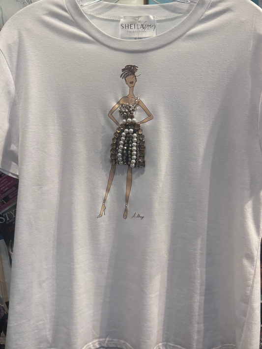 Sheila Gray Fasion Tee - Bedazzled Beauty