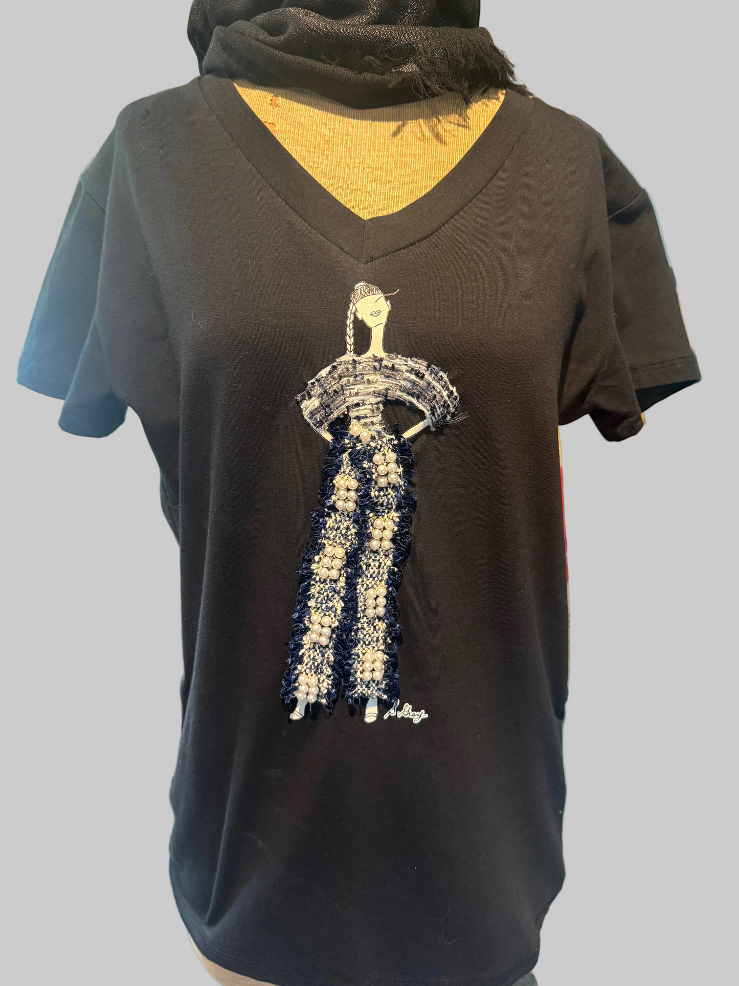 Sheila Gray Fasion Tee - Blue Pearl