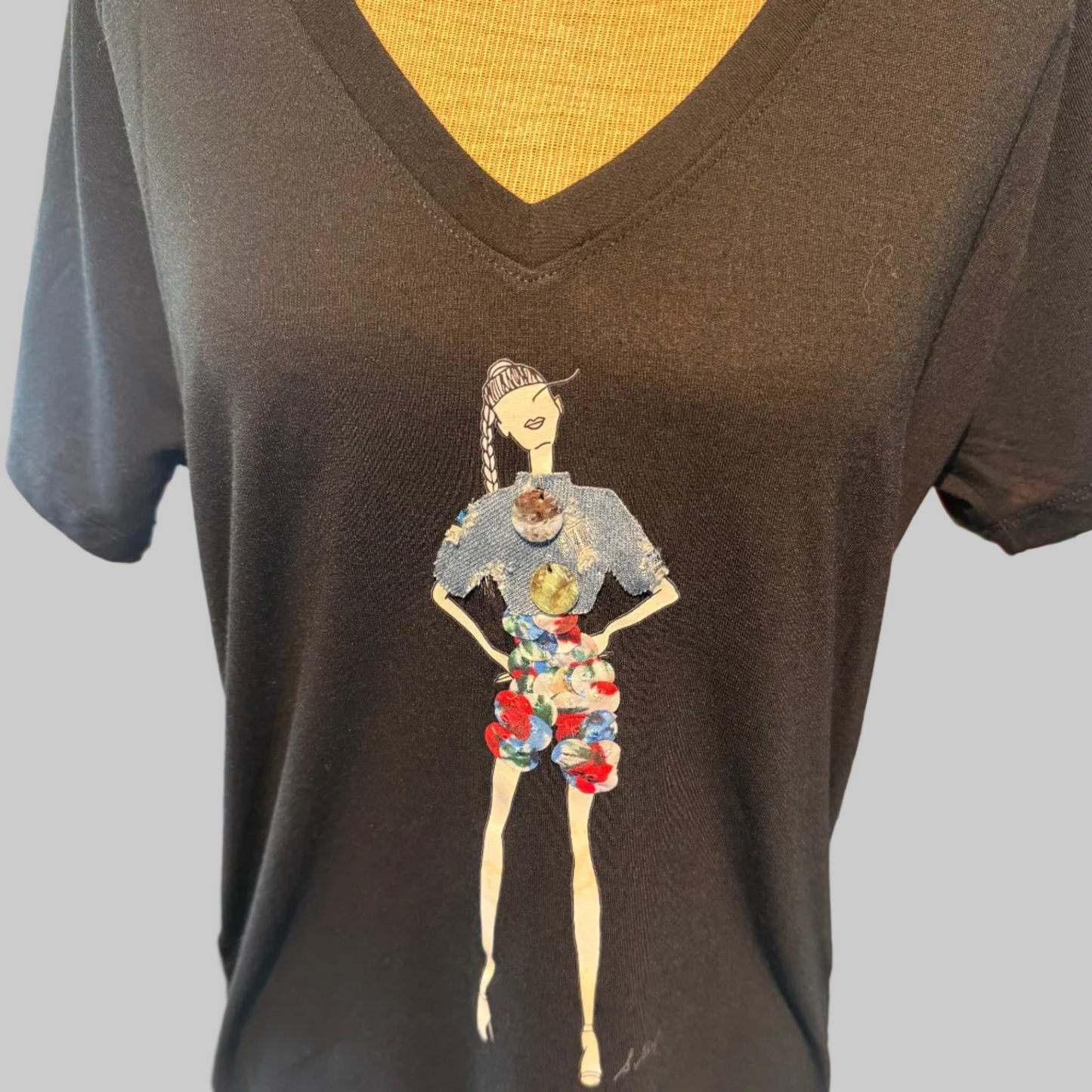 Sheila Gray Fashion Tee -  Denim Wonder