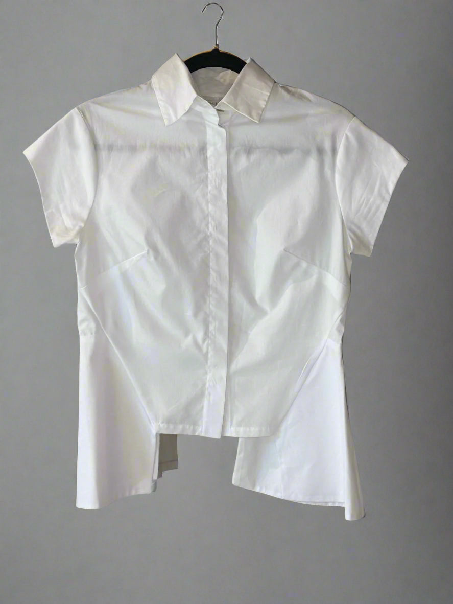 Matthildur Lotus Short Sleeve Shirt - White