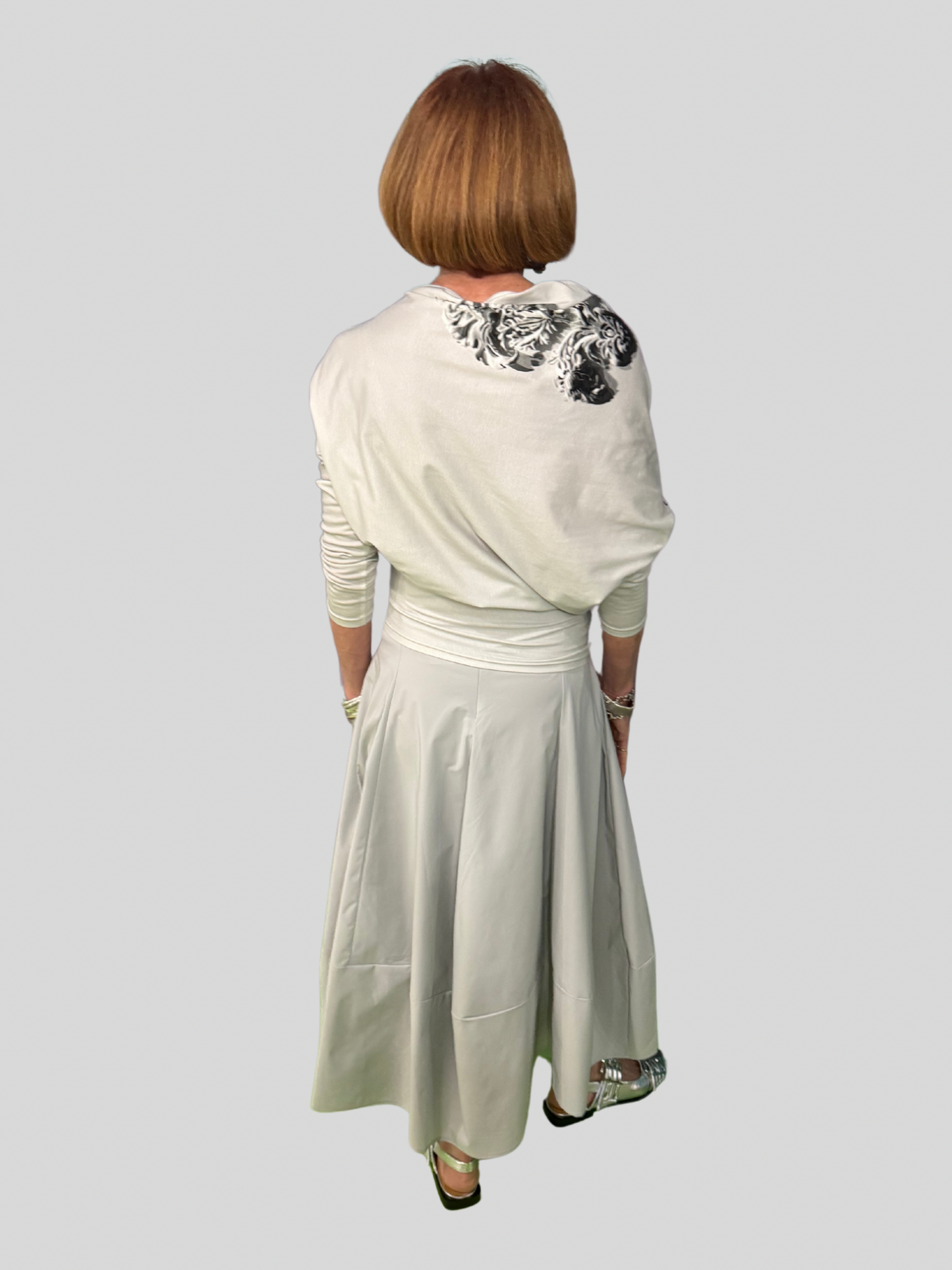 Matthildur High Waist Skirt - Moon