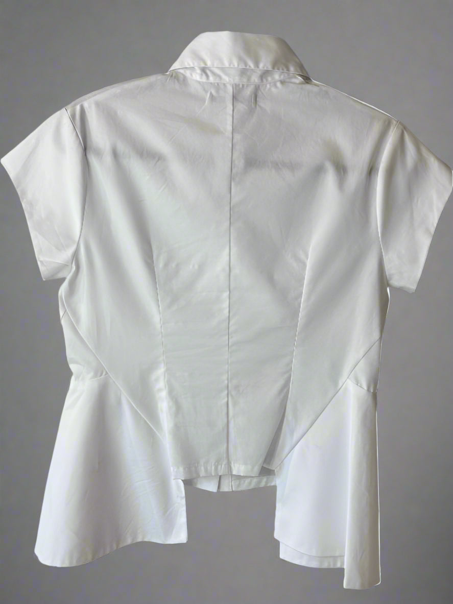Matthildur Lotus Short Sleeve Shirt - White