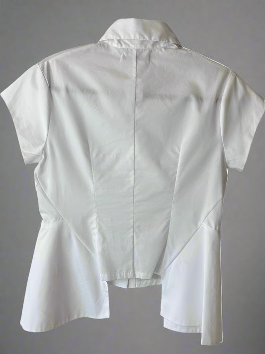 Matthildur Lotus Short Sleeve Shirt - White