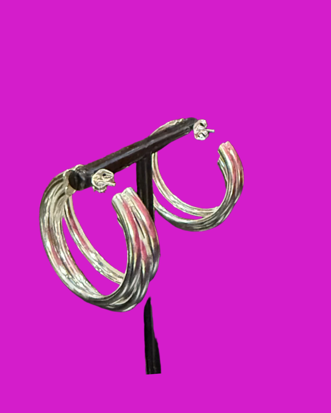 Silver Hearts Earrings