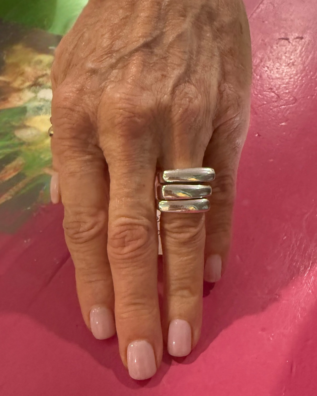 Silver Hearts Ring