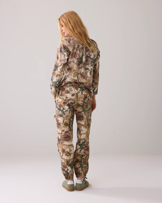 Summum Cammouflage and Floral Print Pants