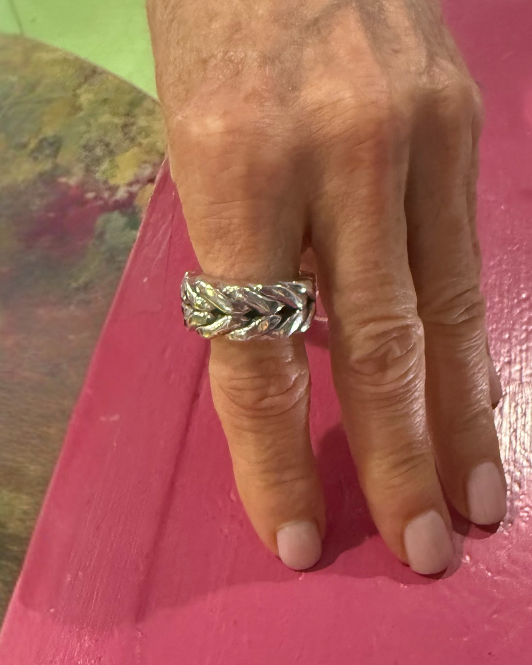 Silver Hearts Ring