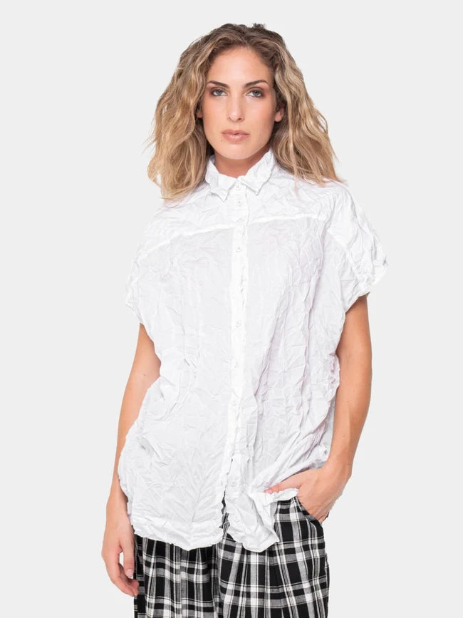 Baci Crinkled Boxy Shirt
