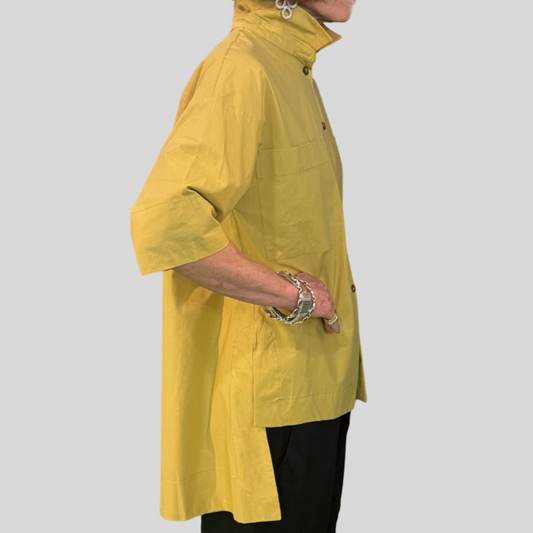 Gershon Bram Tasia Button Down Top- Mustard