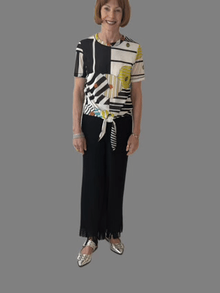 Petit Pois Nylon Mesh Top - Graphic Print