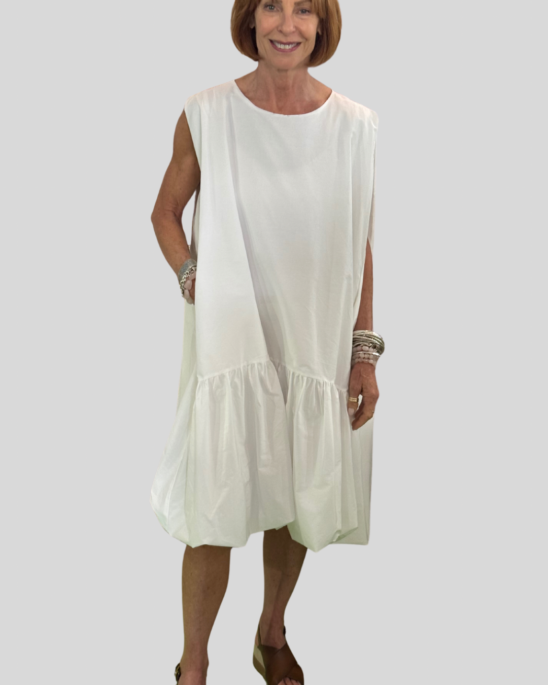 Baci Poplin Balloon Tank Dress