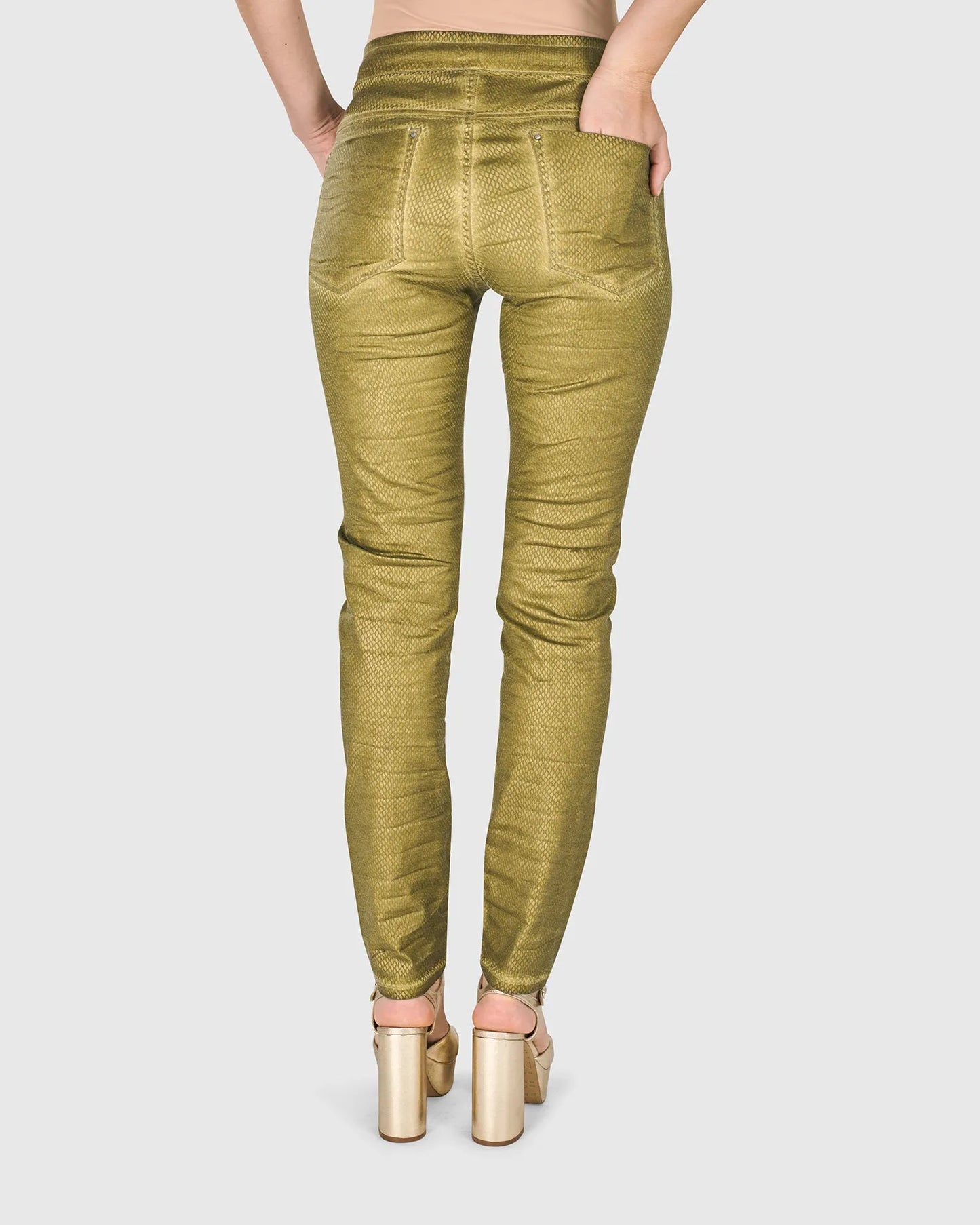 Alembika Stretch Jeans - Green Snake