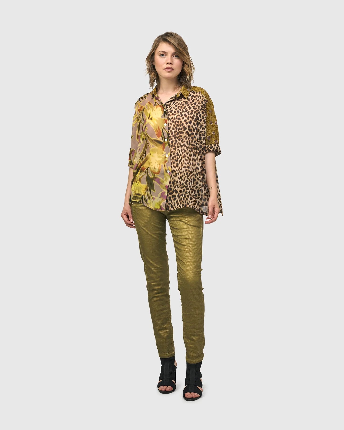 Alembika Stretch Jeans - Green Snake